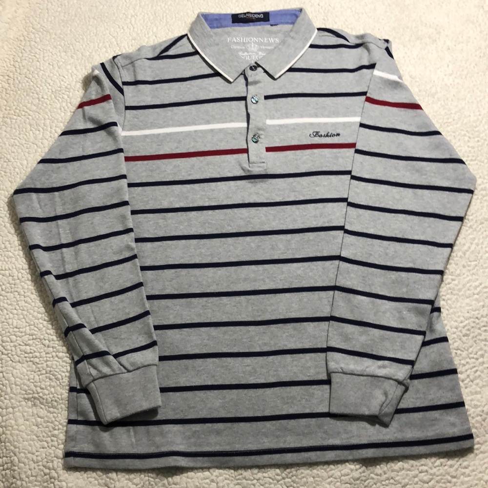 Gray Striped Sweater